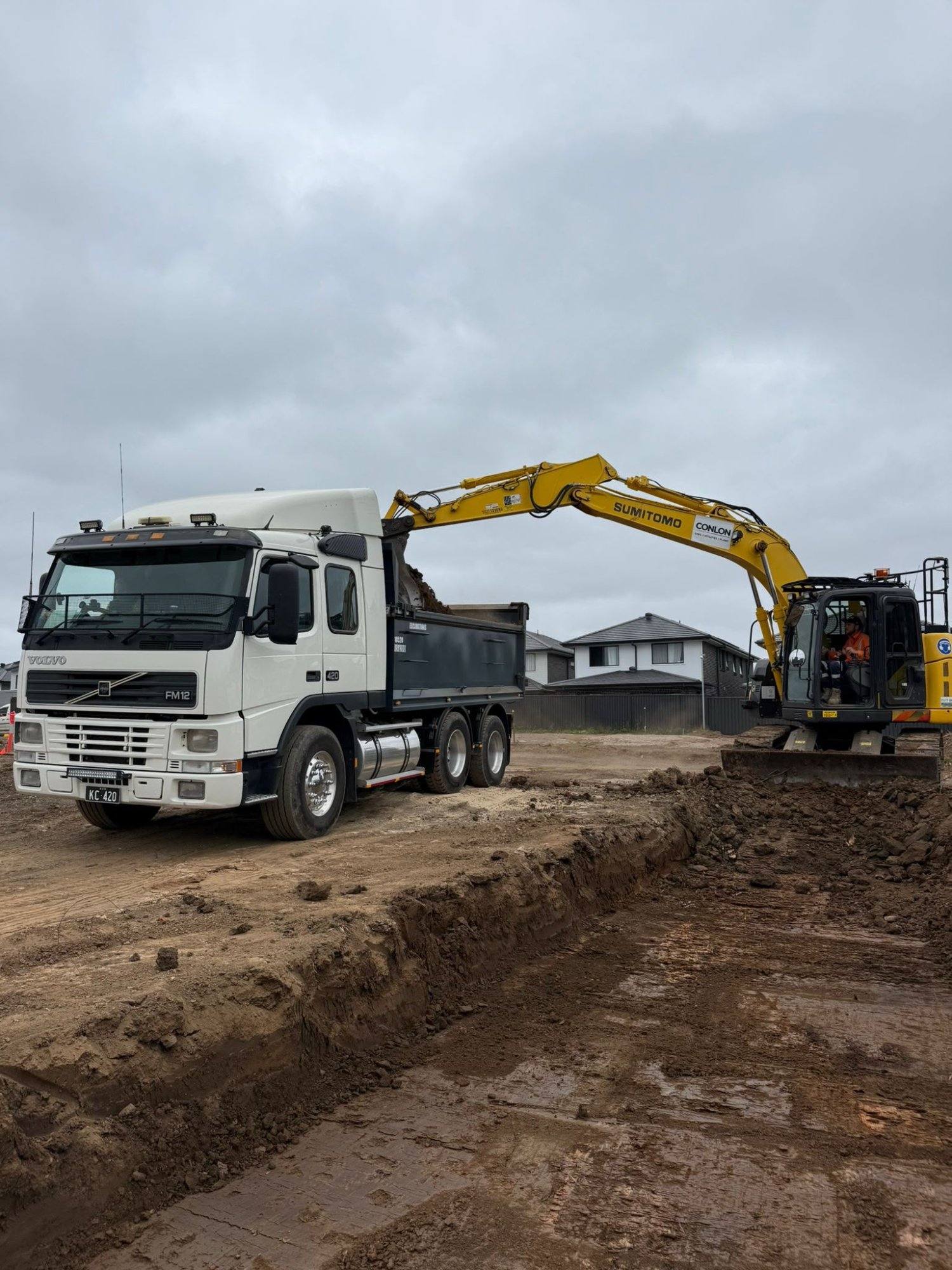 Plant at work on the M5 Westbound Upgrade